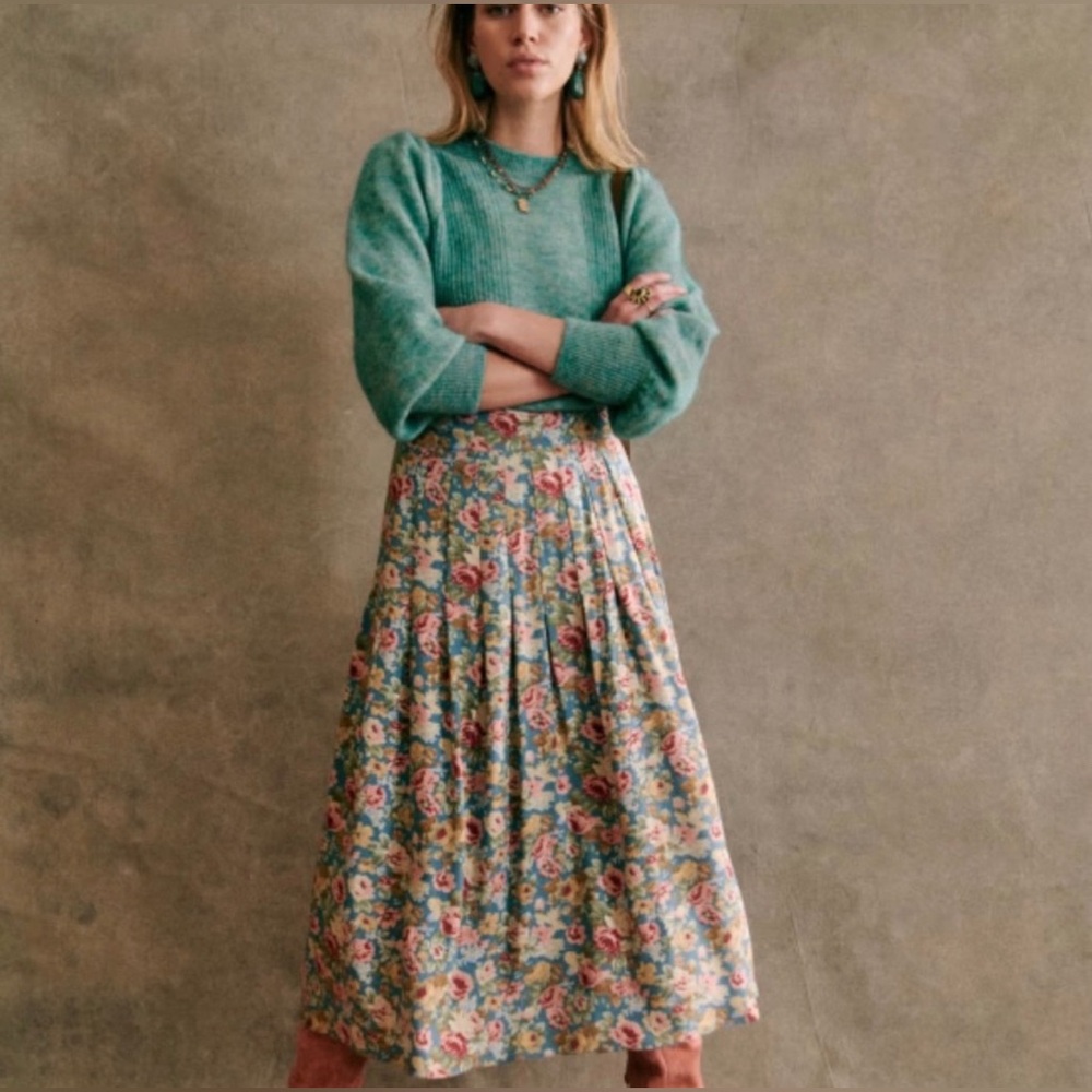 NWT Sezane Jade Wallpaper Skirt - Size 40/ US 8